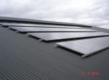 School roof solar panels